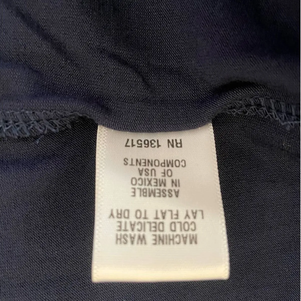 Loveappella Women Mini Dress M Navy Tie Keyhole Jersey‎ Minimalist Modern NEW - Image 6