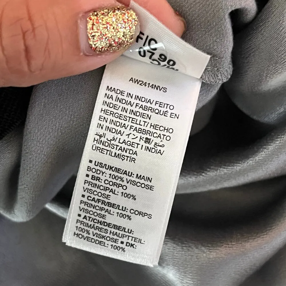 The Drop Alya Maxi Pull Up Skirt Ultimate Gray Size Small NWT - Image 6