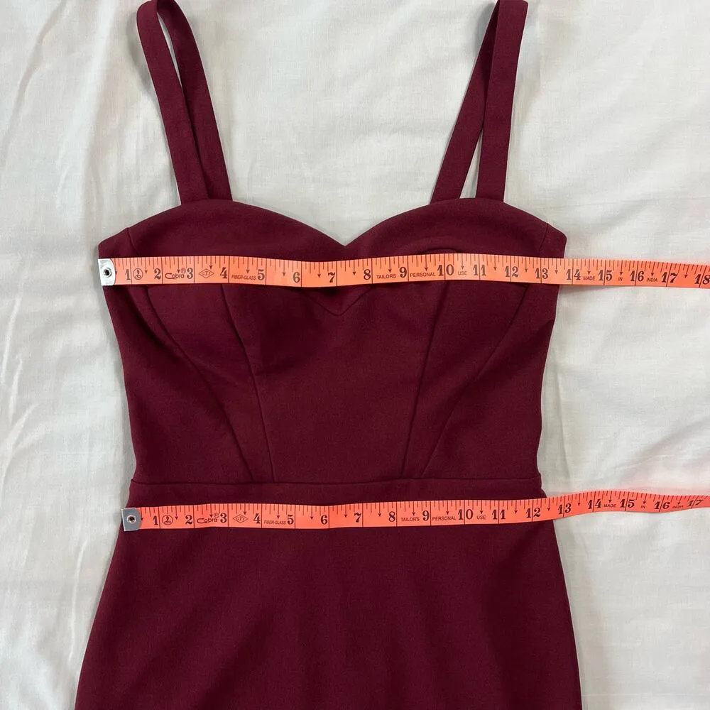 City Vibe Women's 1 XS Maroon Fitted Mini Dress Built In Padding - Image 5