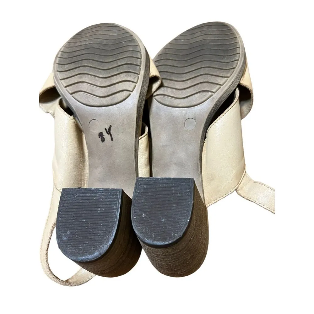 Sophia Milano Tan Leather Sandals 18248 Buckle 3" heel Size 8.5 - Image 6