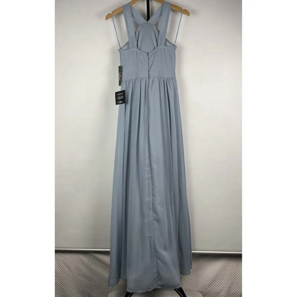 Lulu’s Light Blue Air‎ of Romance Halter Neckline Maxi Flowy Dress Size XS - Image 6