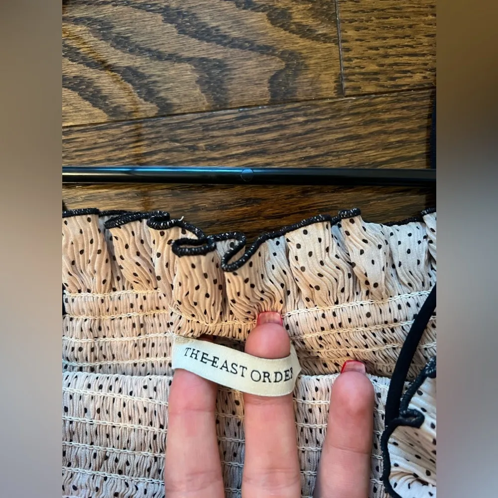 Planet Blue The East Order Beige Polka Dot Dress - Image 6