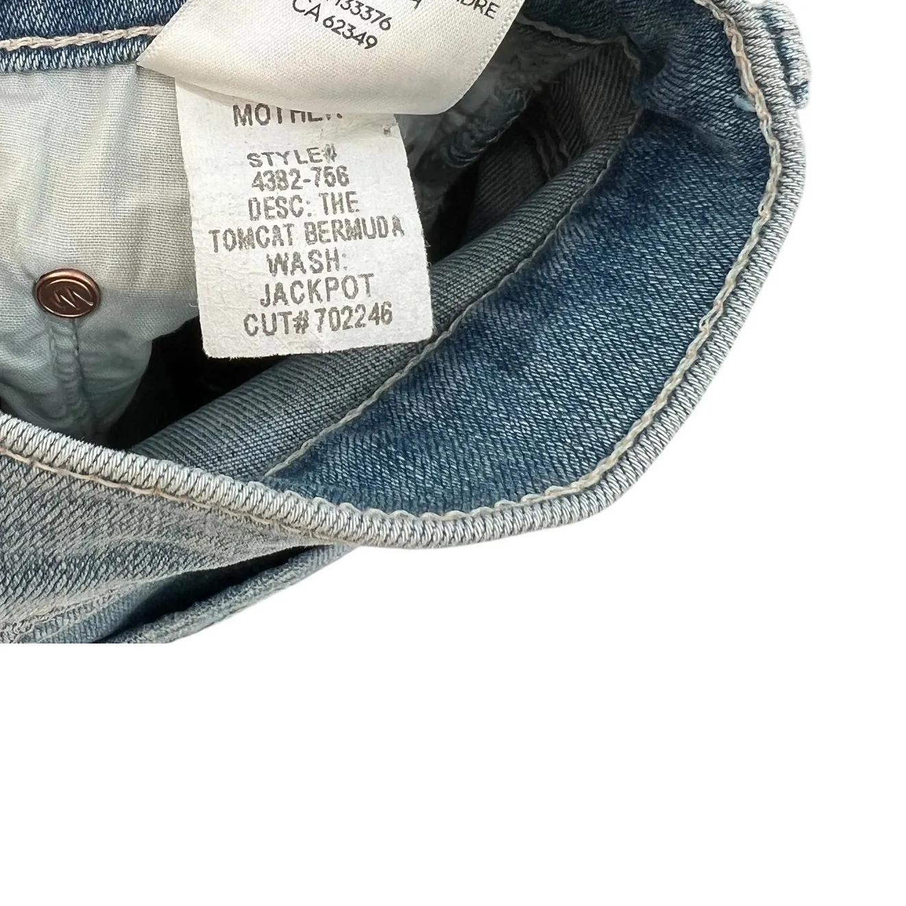 Mother Denim The Tomcat Bermuda Shorts Jackpot Wash Denim Blue Size‎ 27 - Image 14