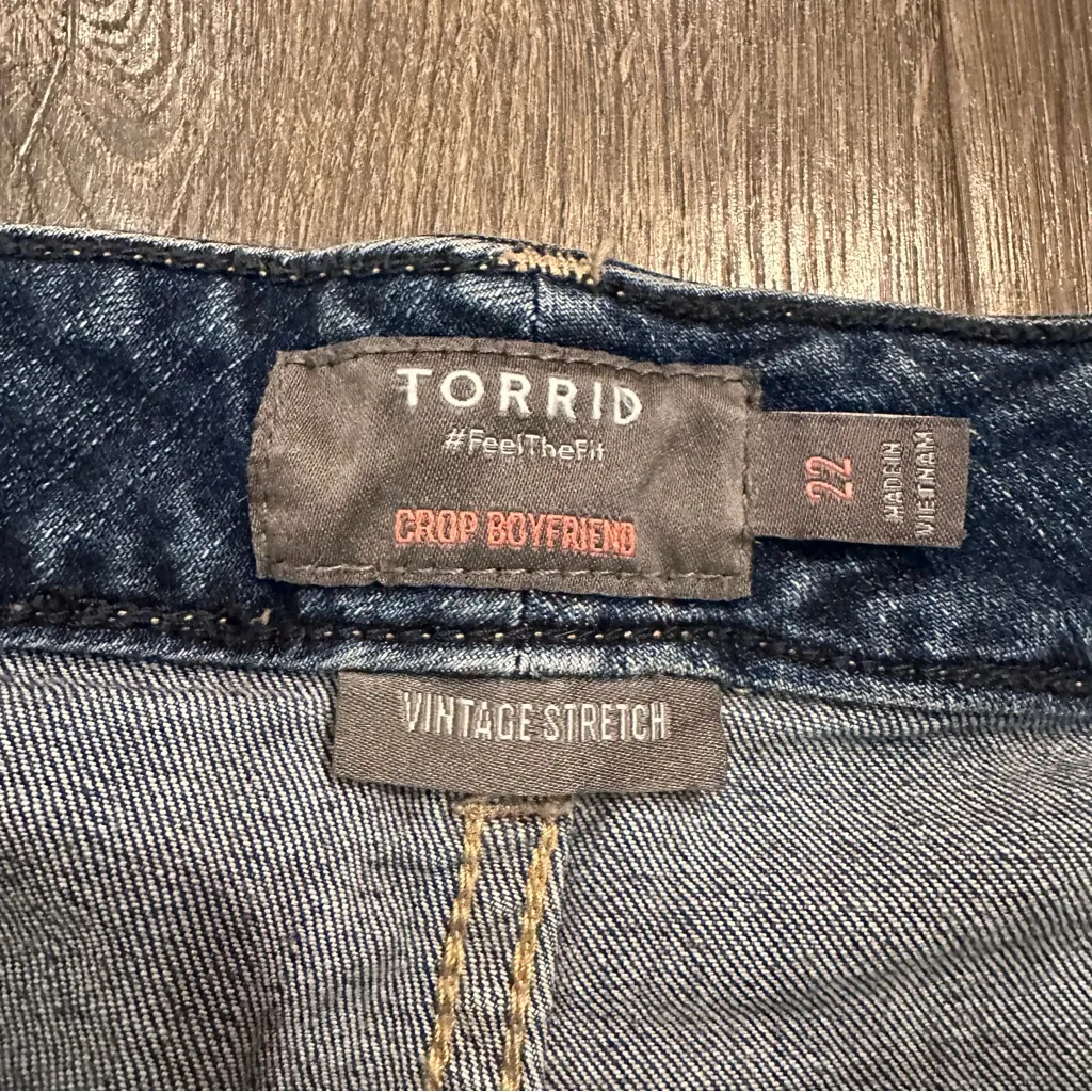Torrid Denim Shorts Jean Short High Rise Vintage Stretch Medium Wash Size 22 DIY - Image 3