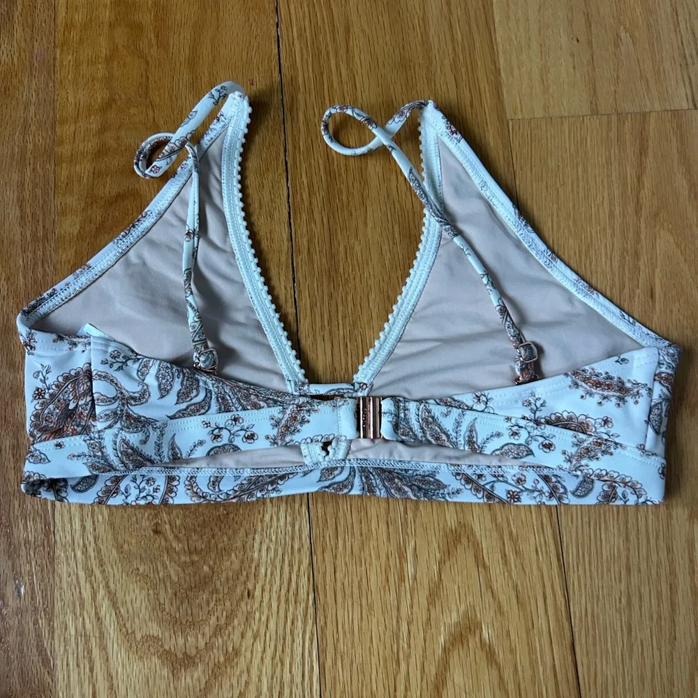 Paisley Print Bikini Top Brown - Image 2