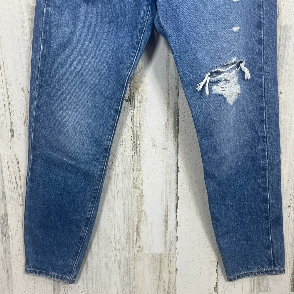 NWT Levi's Jeans Womens 29 Blue Wedgie Straight Distressed Ripped High-Rise - Image 4