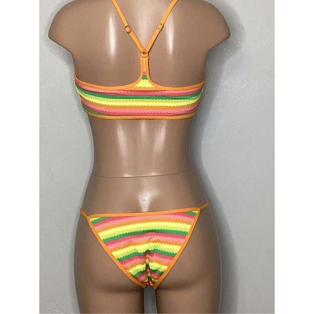 New. L*SPACE stripe bikini. Large. Retails. $198 - Image 8