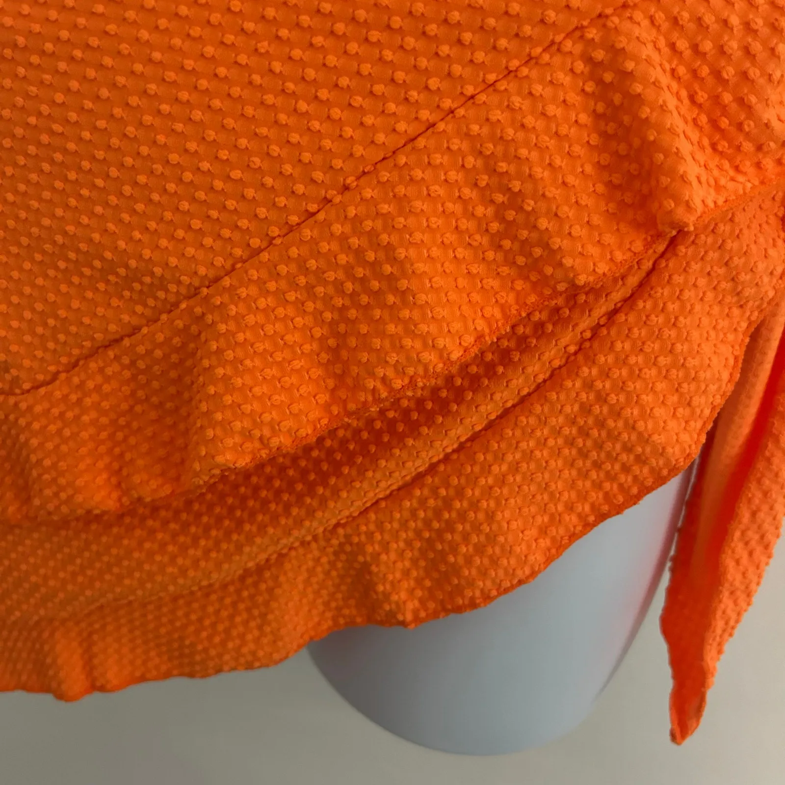 Women's Maternity Three Piece Bikini Coverup Textured Swimsuit M Medium NWOT Orange - Image 8