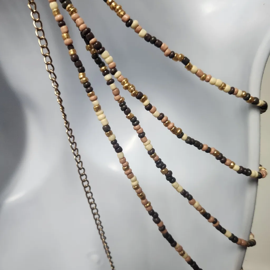 FREE PEOPLE Baez Body Chain By - Caramel Multi - Image 6