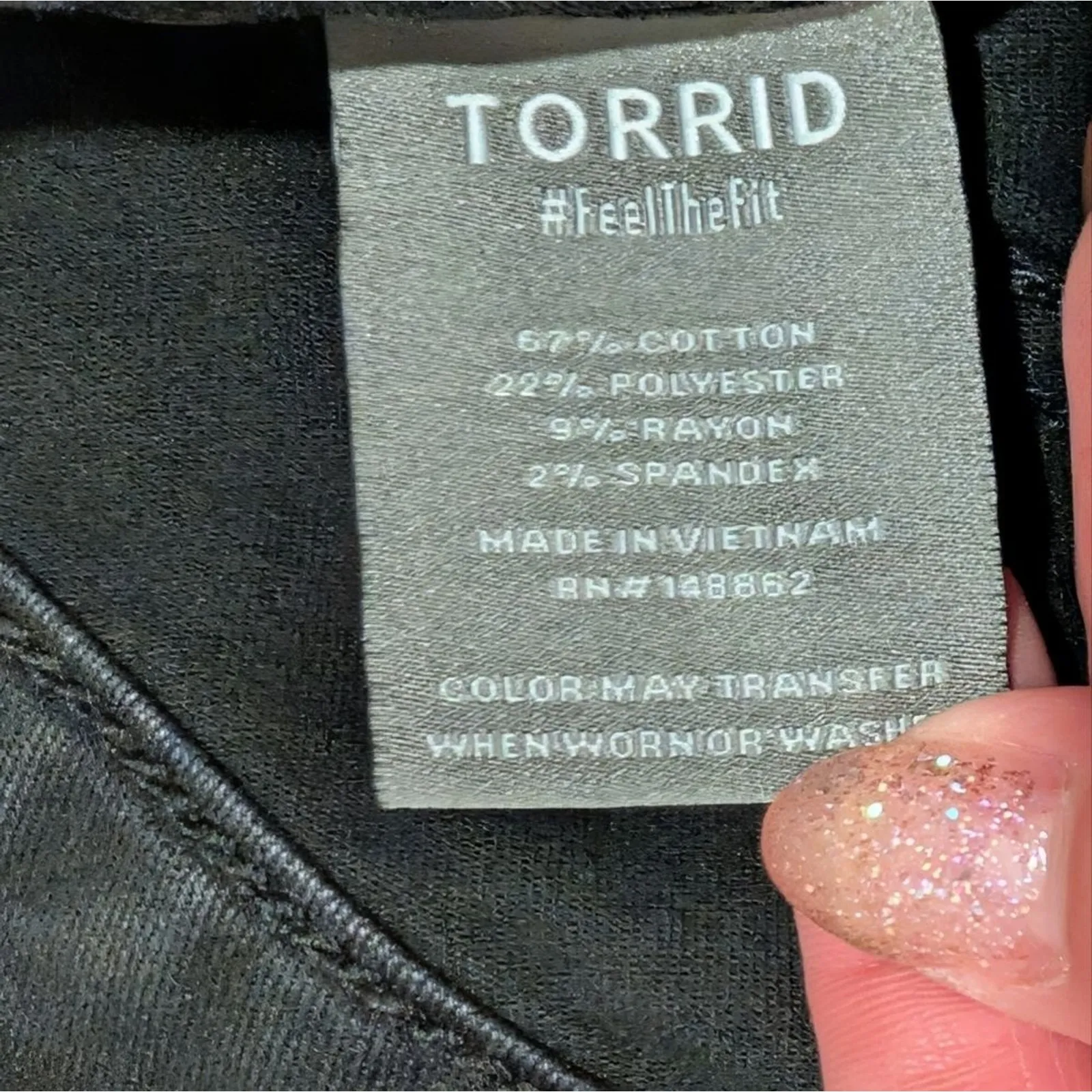 Torrid Jeans Plus 24 3X Black Jegging Skinny Leg Denim Pants Stretchy Super Soft - Image 3