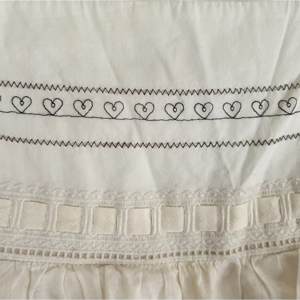 Karen Millen Cream Eyelet Tiered Mini Skirt Sz 6 Y2K Coquette Cottagecore - Image 2