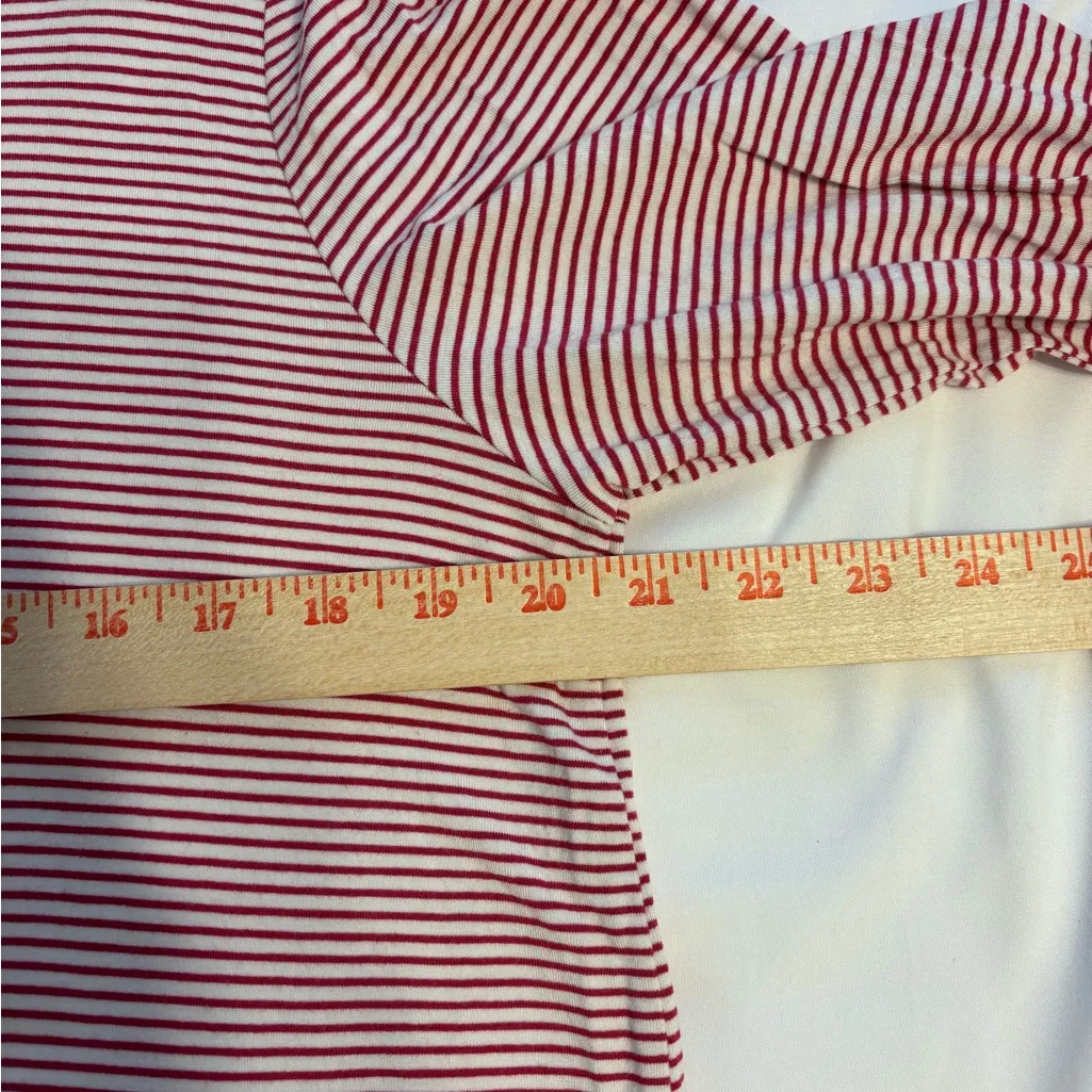 Chico’s Red & White Striped V-Neck Tunic Top Women’s 2 - Image 4