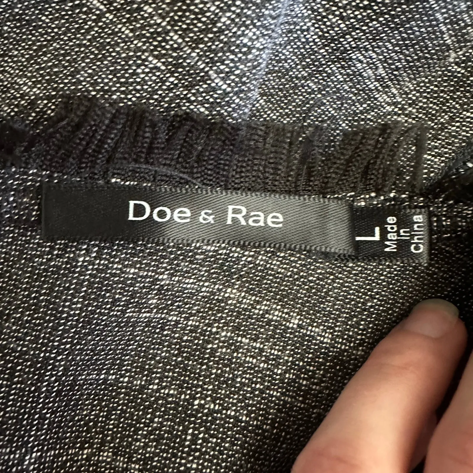 Doe & Rae Tweed Shift Dress Black Gray L NWT‎ Workwear Parisian Chic Capsule - Image 2