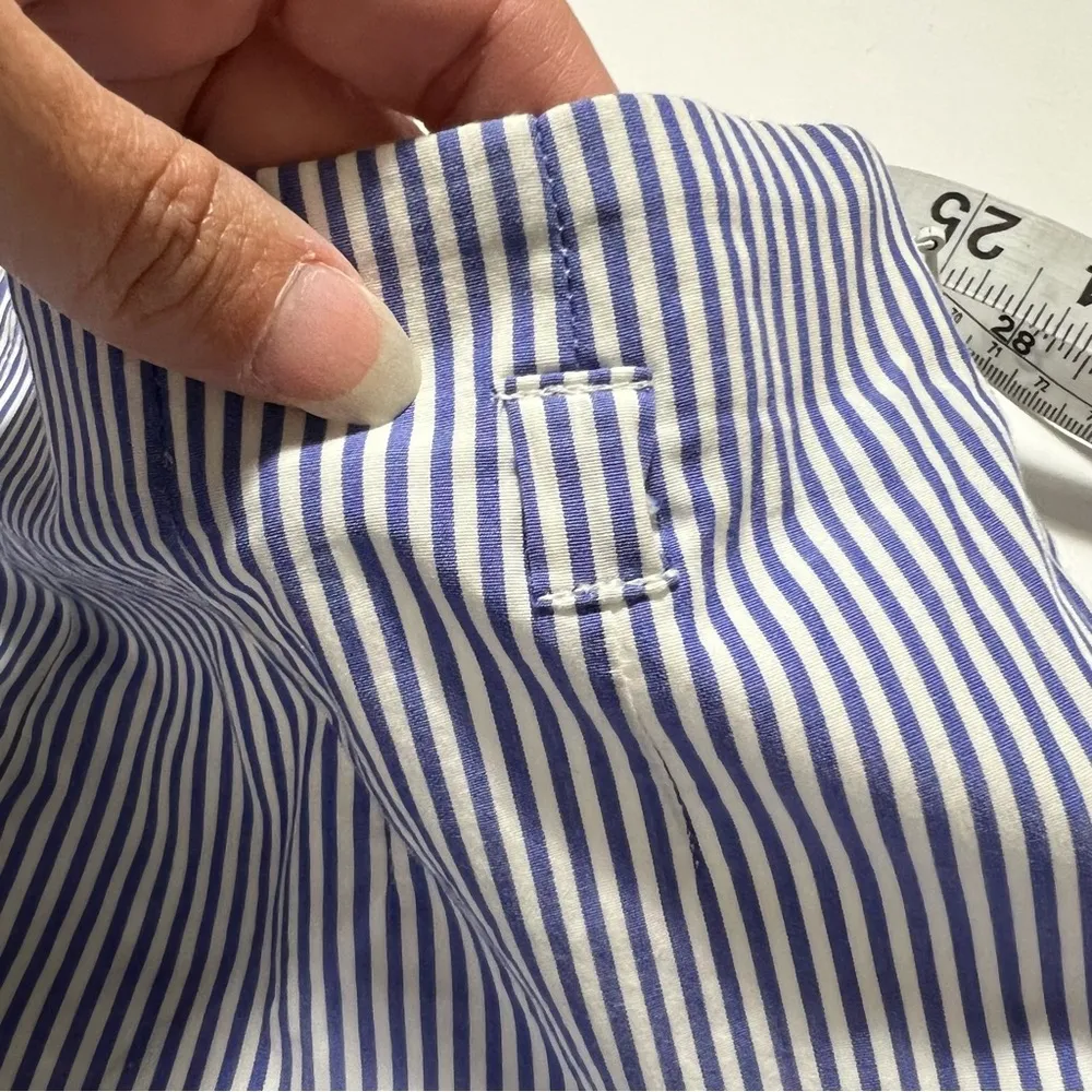 J. Crew Cuffed pant in shirting stripe wide leg size 0 - Image 15