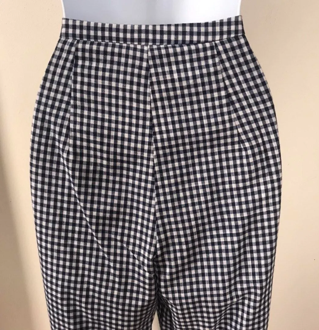 L'Academie Revolve  The Roxo Pant in Navy Check - Image 4