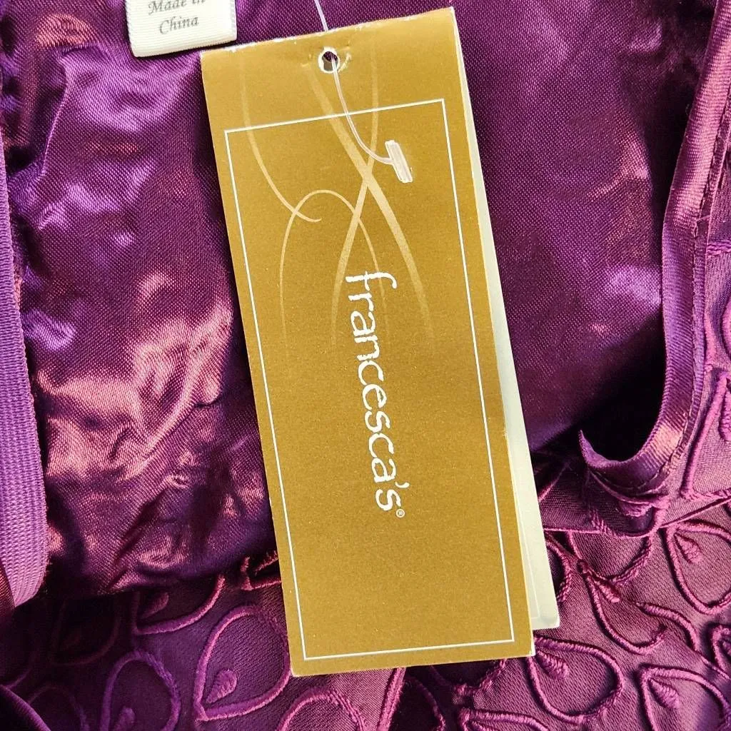 Francesca's Mi Ami Purple Mini Sheath Dress NWT Size Large Wedding Guest Dress - Image 8