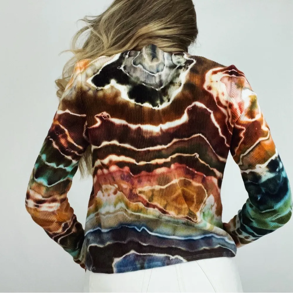 Hand-Dyed Geode Madewell Texture & Thread Asymmetric Top | Size M - Image 6