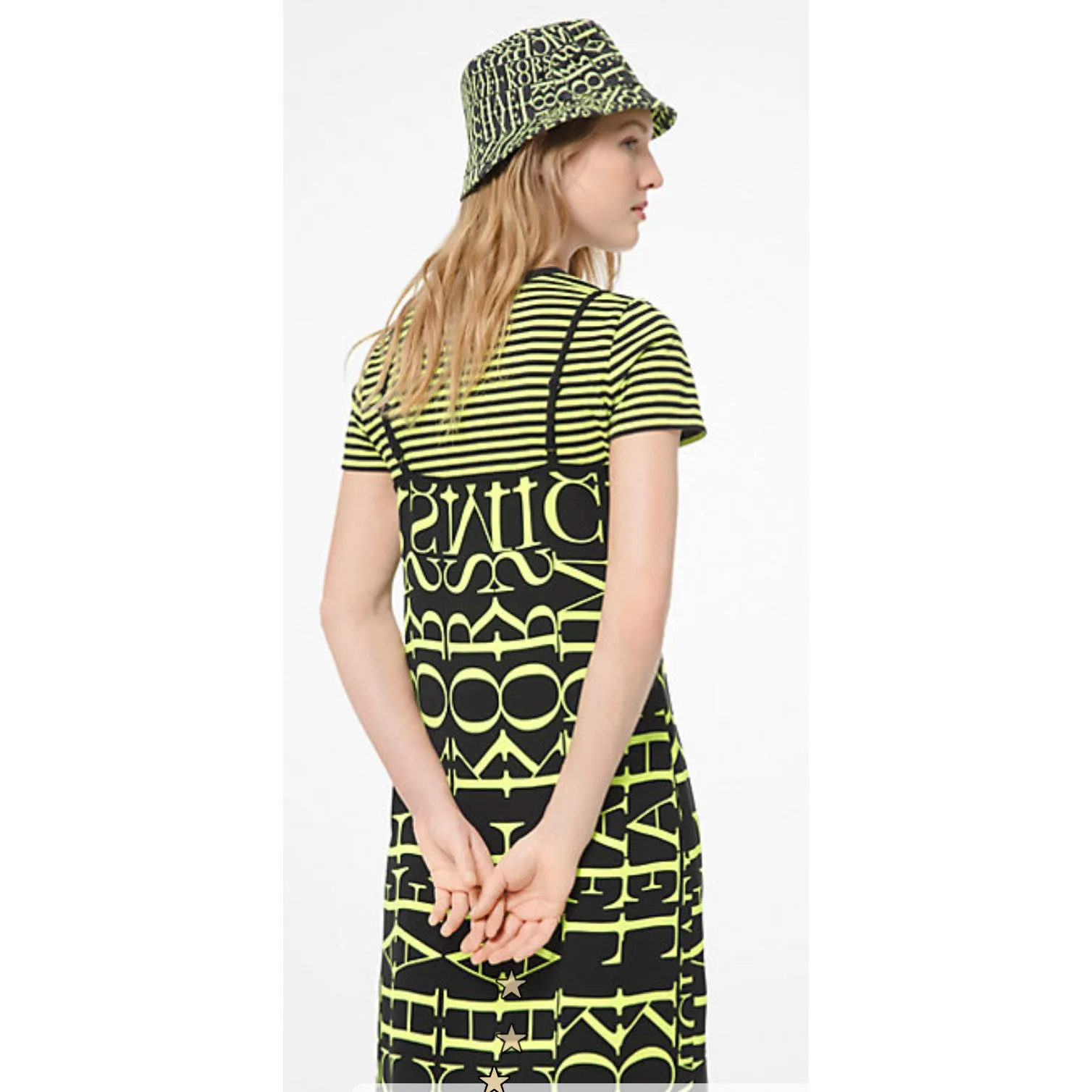 MICHAEL Michael Kors Newsprint Logo Slip Dress Size XXS‎ - Image 3