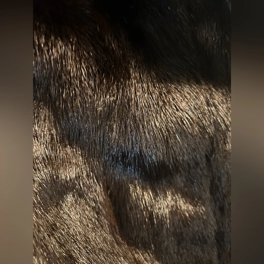 Blackglama Women’s Mink Fur Coat Size 14 – Dark Ranch Real Mink, Vintage Luxury Brown - Image 3