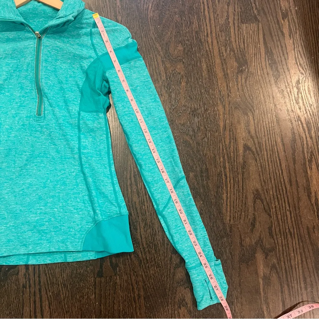 Lululemon Swifty Tech Half-Zip Teal Long Sleeve Top Size 4 - Image 8