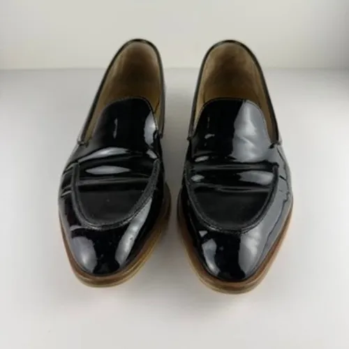 Everlane Women Patent Leather Modern Oxfords Loafers 8 Black Academic Almond Toe - Image 3