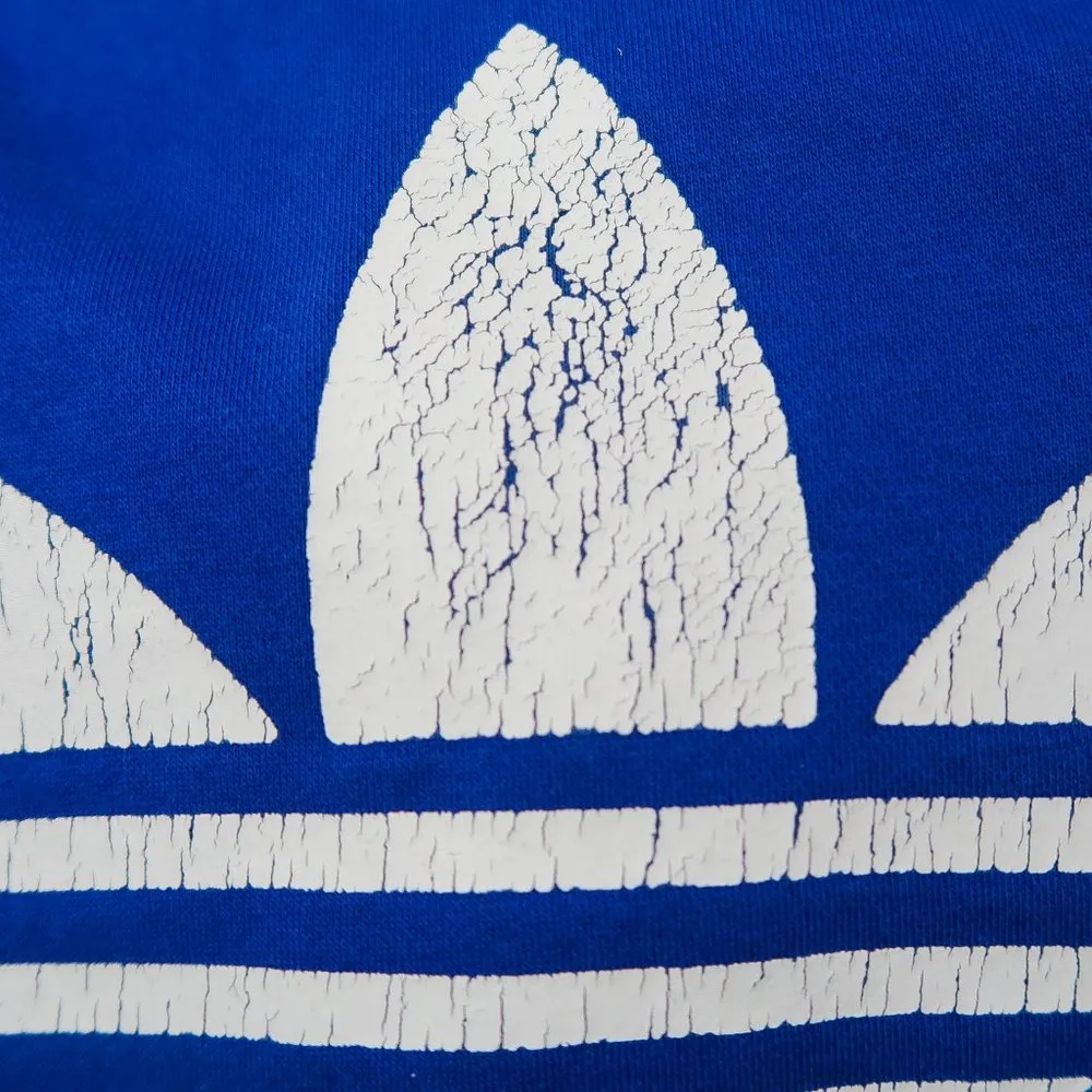 Vintage Y2K Adidas Trefoil Logo Blue Cropped Hoodie - Image 4