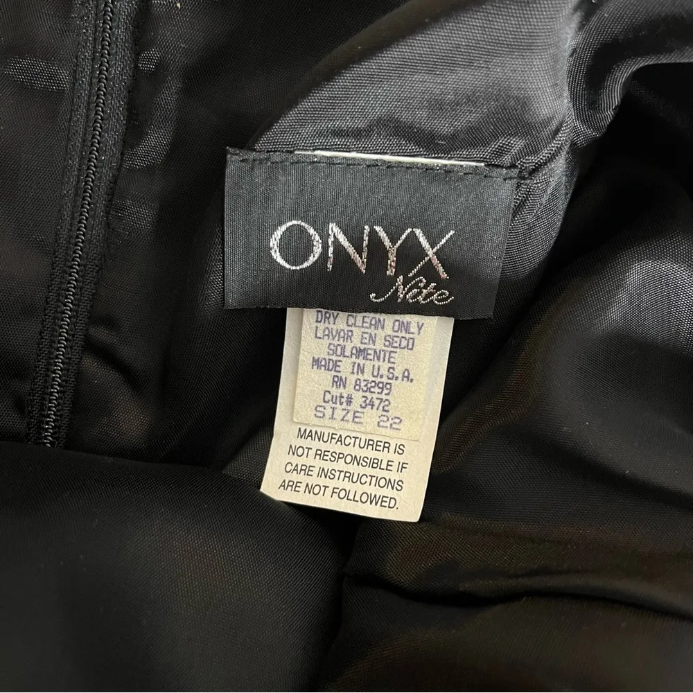 ONYX NITE Black Dress Full Length Gown Formal Rhinestones Plus Size 22 NWT - Image 7