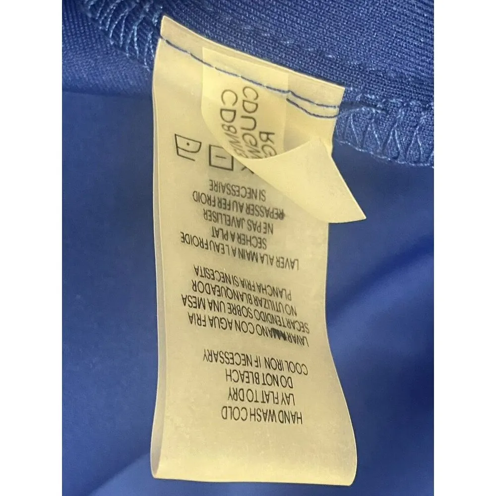 Calvin Klein Womens Dress 8 Sleeveless Split Neck Royal‎ Blue Rhinestones NWT - Image 9