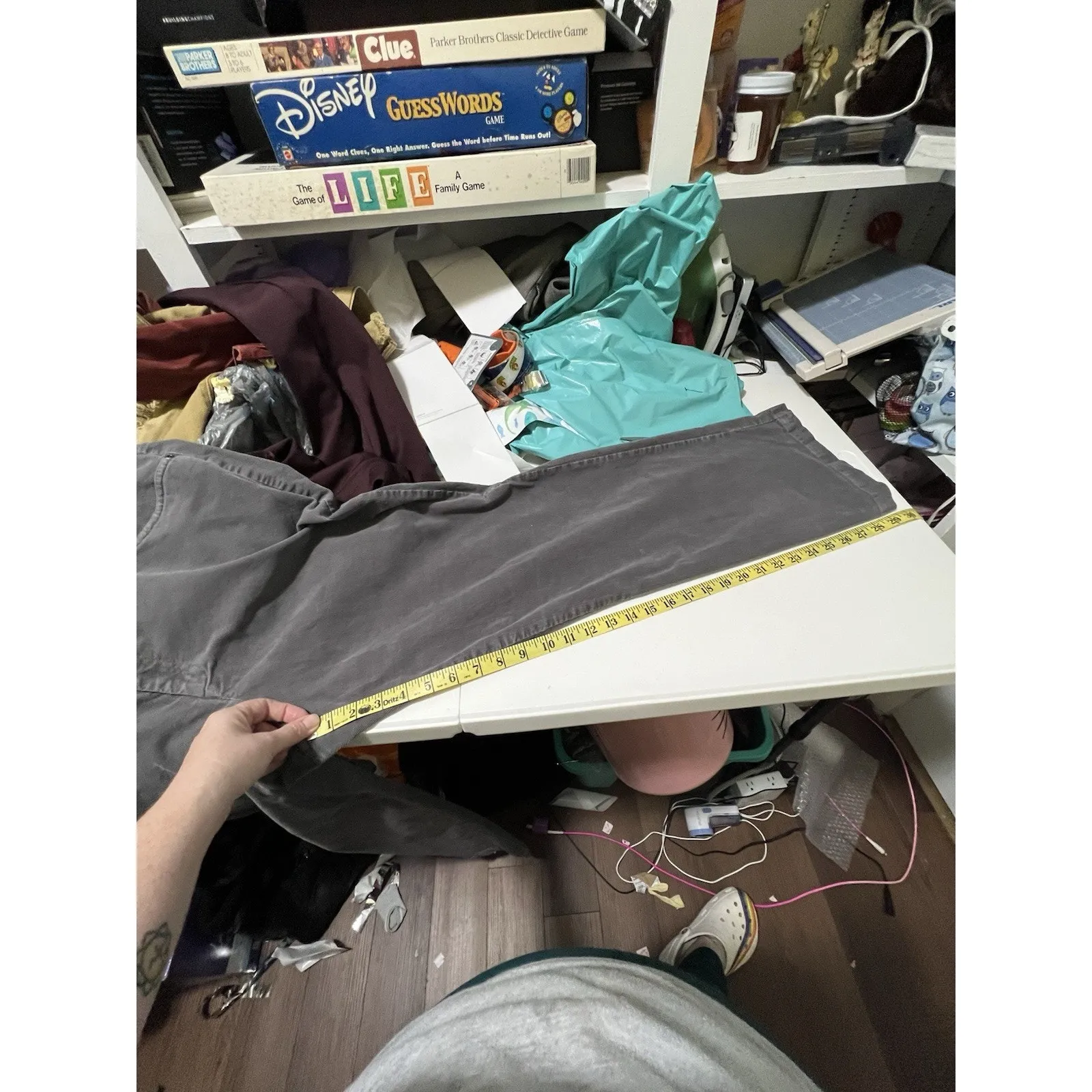 Christopher Banks Women’s Grey Bootcut Corduroy Jeans Cream Size 16 EUC 36x30 - Image 8