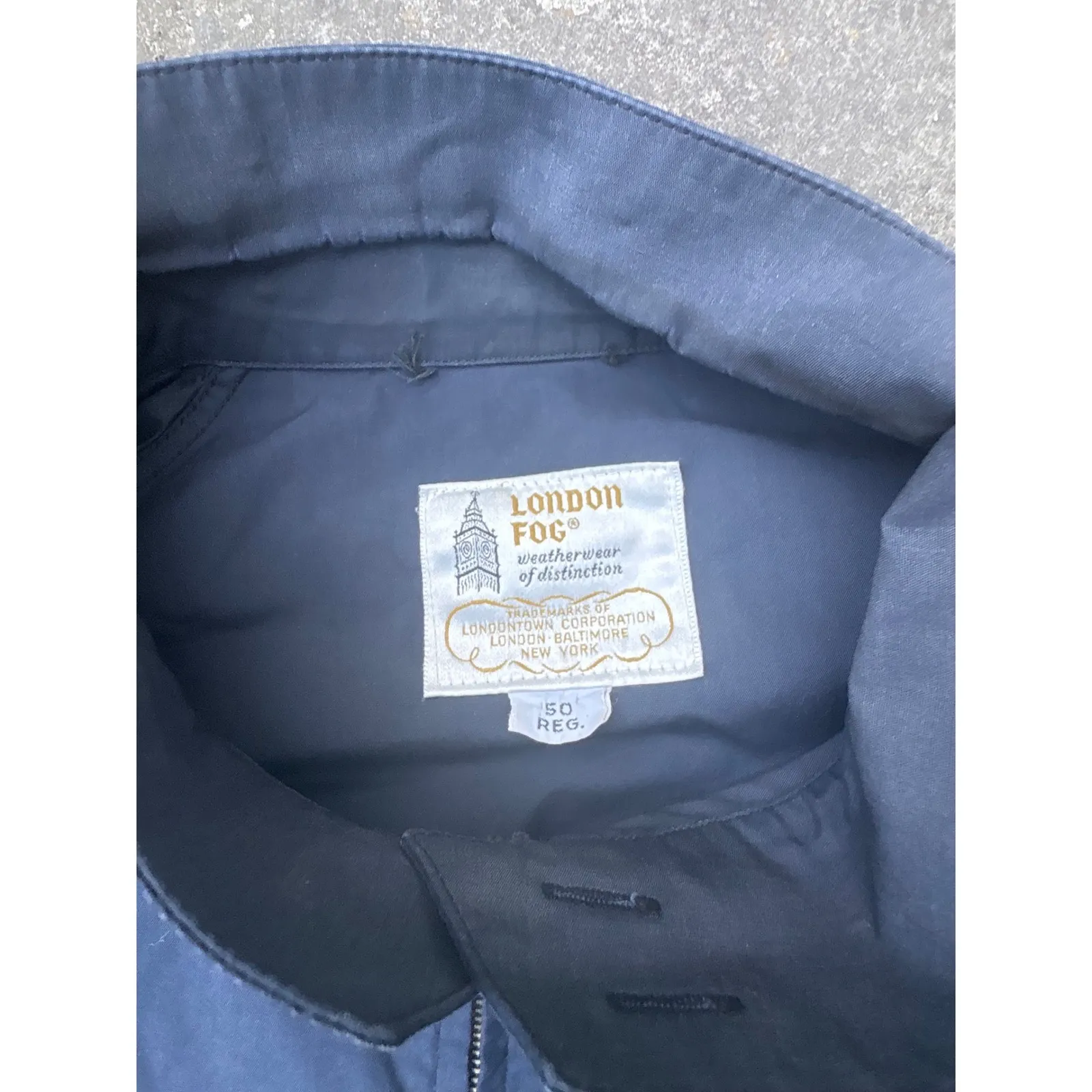 Vintage London Fog Womens Blue Lightweight Jacket Collared‎ Full Zip Size 50 REG - Image 3