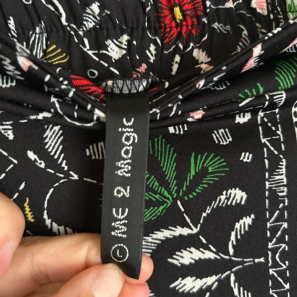 Me 2 Magic Hi Low flare skirt‎ size Large elastic waistband ruffled bottom White - Image 10