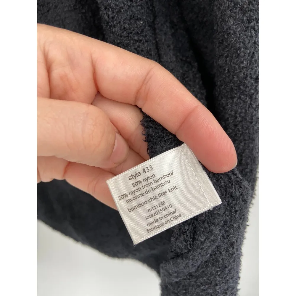 Barefoot Dreams Black 433 One Mile Cozychic Cardigan Sweater XS - Image 4