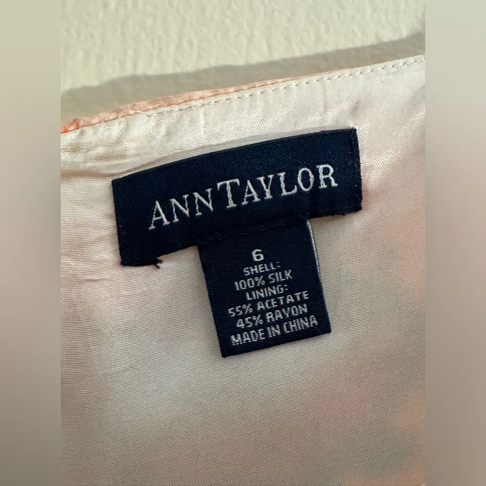 Y2K vintage Ann Taylor 100% Silk Floral Print Summer Dress Size 6 - Image 3