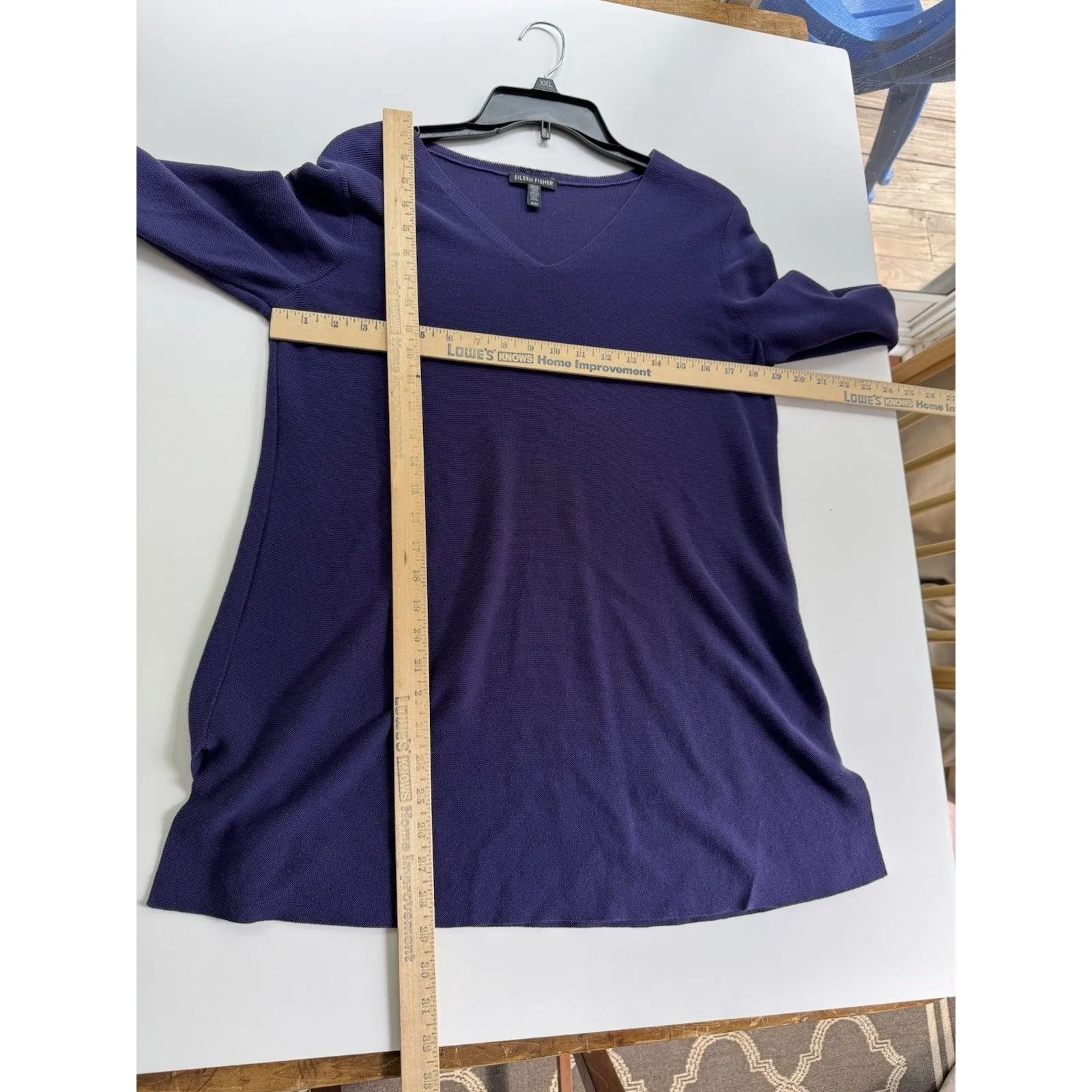 Eileen Fisher Purple Knit Pullover Sweater Petite Medium PM Organic Cotton - Image 7