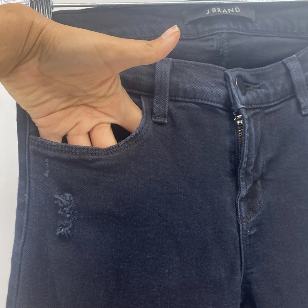 J Brand black ankle length distressed jegging skinny grunge minimalist rocker 26 - Image 4