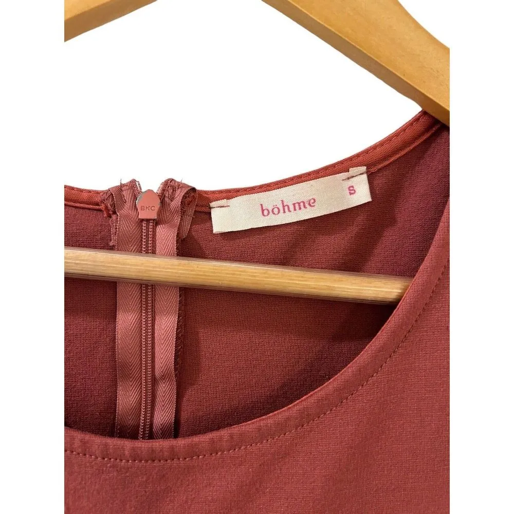Bohme Mauve Midi Short Sleeve Bodycon Dress Size Small Women’s - Image 2