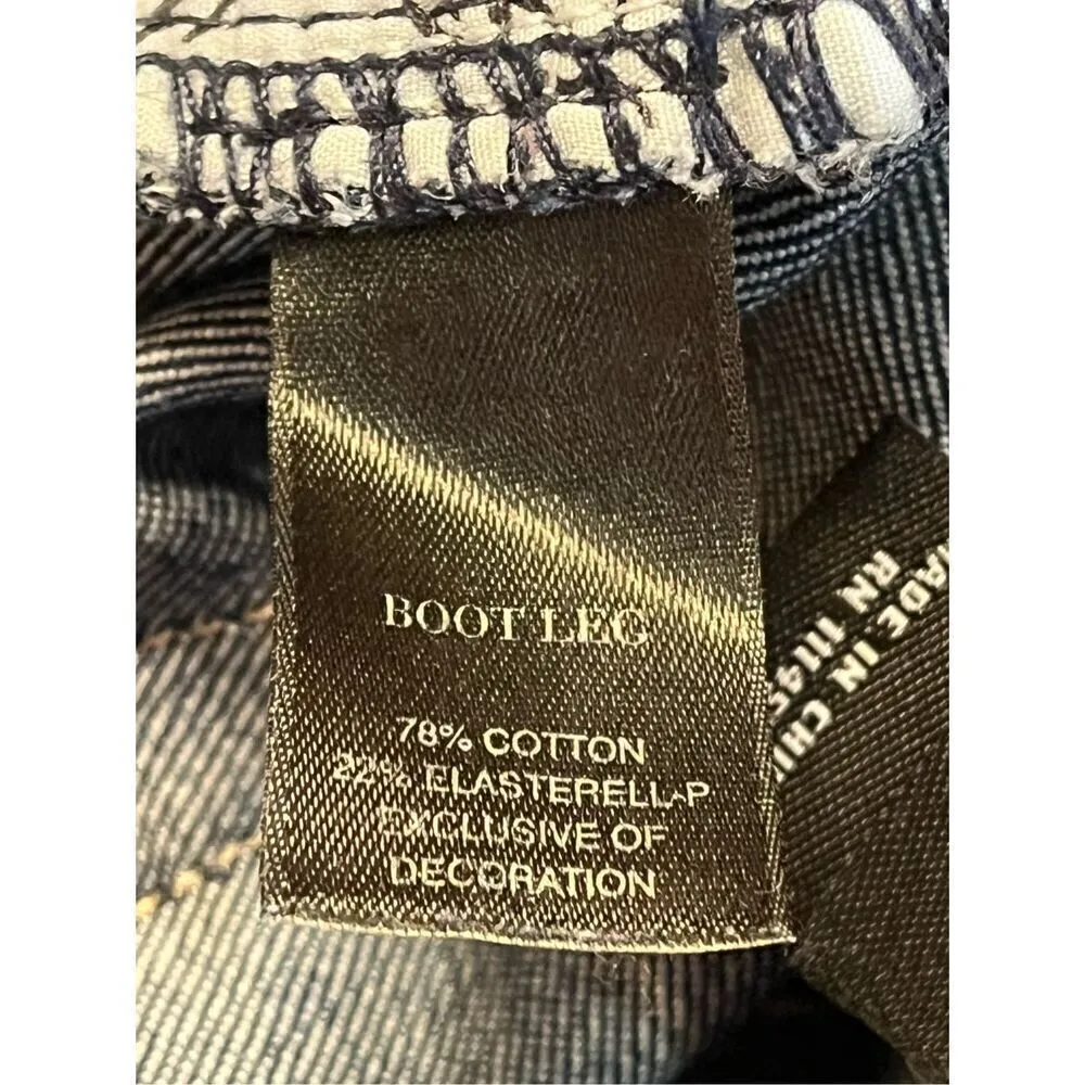 White House Black Market Blanc Love Life Boot Leg Jeans 4S Raw Hem (3493) Read - Image 8