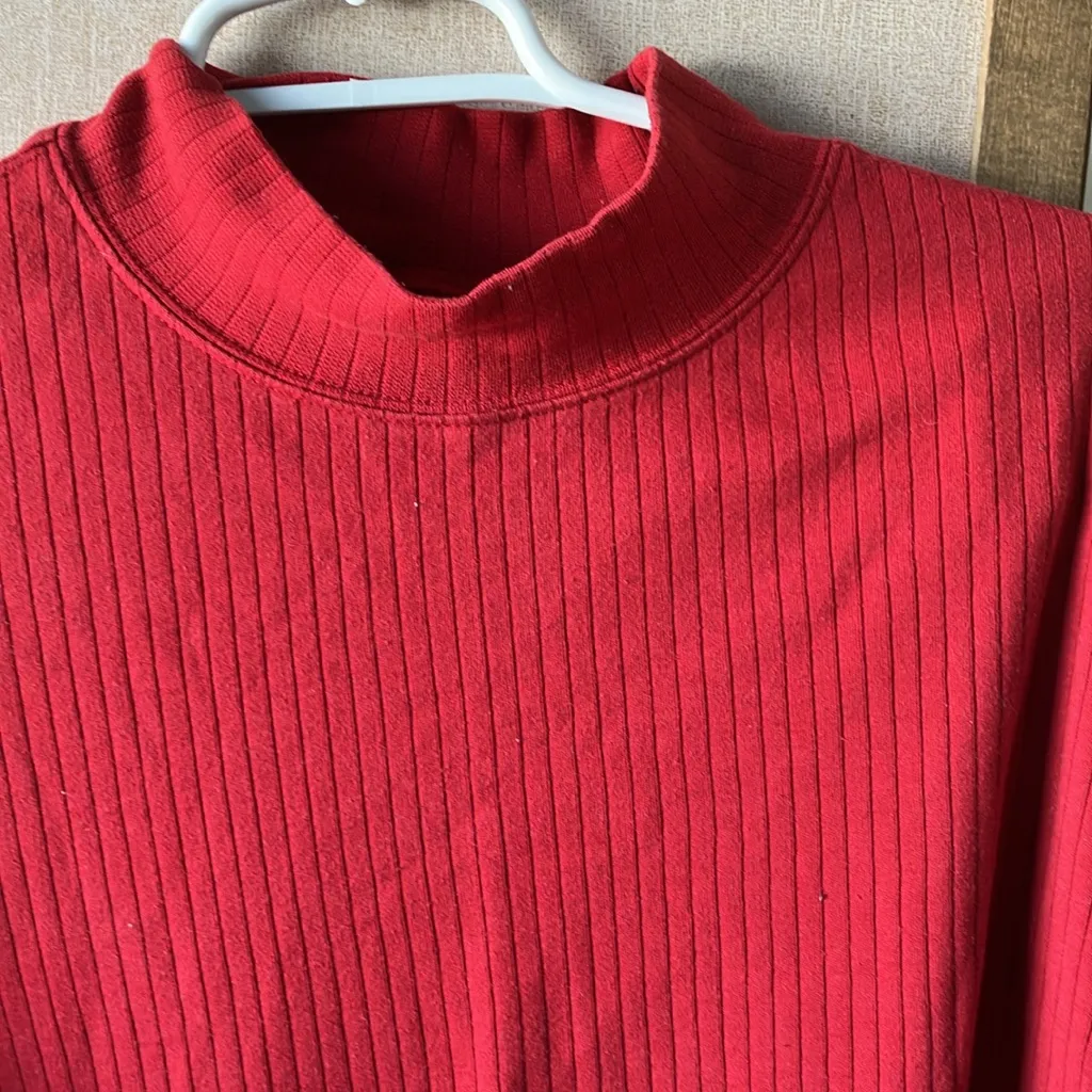 FINAL MARKDOWN Classic Elements red ribbed top xl - Image 3