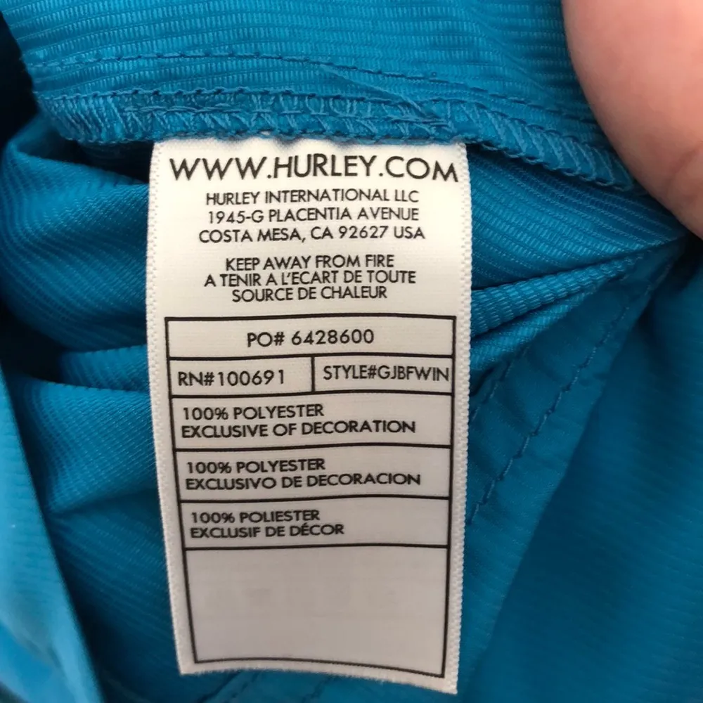 Hurley Blue Windbreaker Coat Small - Image 5