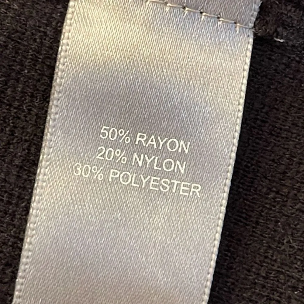 Marled by United Clothing Double Breasted Knit Sleeveless Rayon Blend Vest Black Size L - Image 6