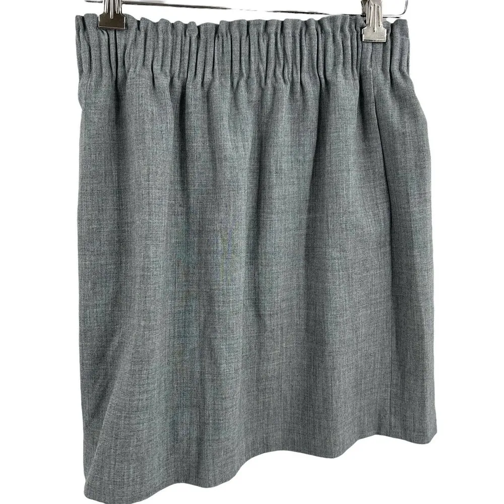 J Crew Mercantile Elastic Waist Skirt Grey Size 00 New - Image 2