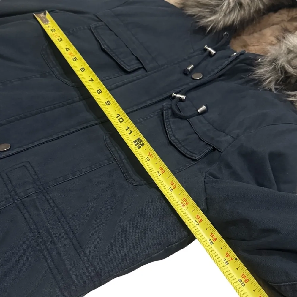 Lucky Brand Navy Extremely Soft Faux Fur‎ Lined Hiking Camping Jacket Size XS - Image 12
