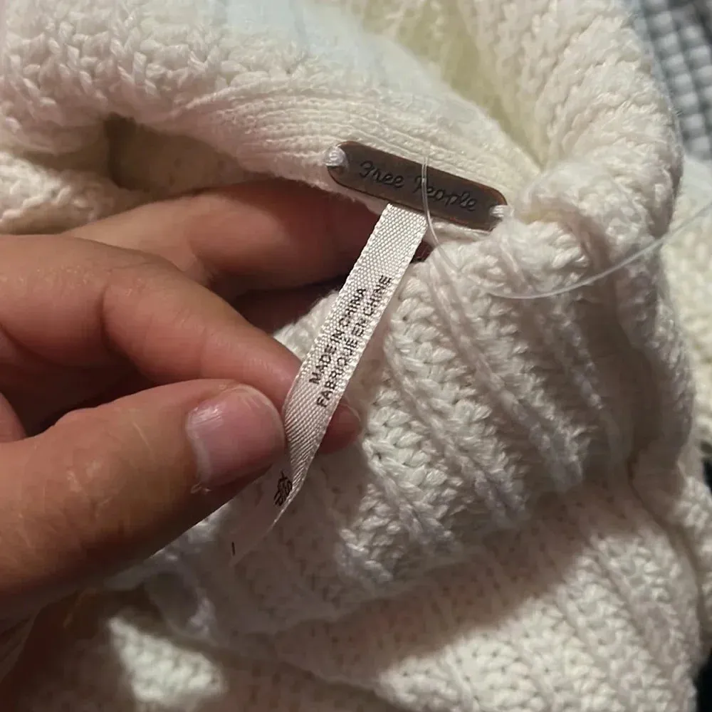 Free People Cocoa Oversized Slouchy Cowl Turtleneck Sweater Tunic Dress size xs - Image 5