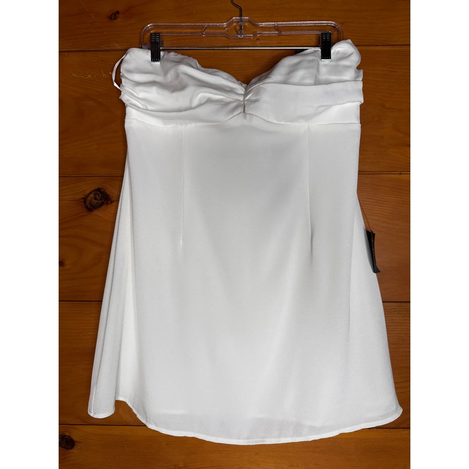 NWT Lulus  Gillian White Pleated Strapless Mini Dress Party Cocktail Classy XL - Image 2