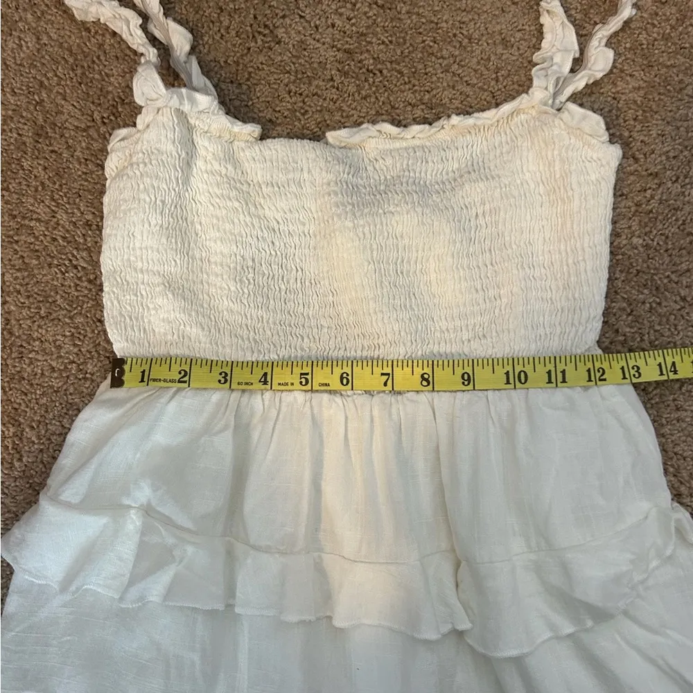 Lulus Super Sweet White Smocked Ruffled Tie - Image 14
