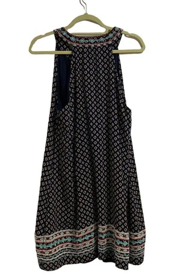 THML Navy Embroidered Faye Sleeveless Racerback  Mini Shift Dress Sz XXL - Image 10