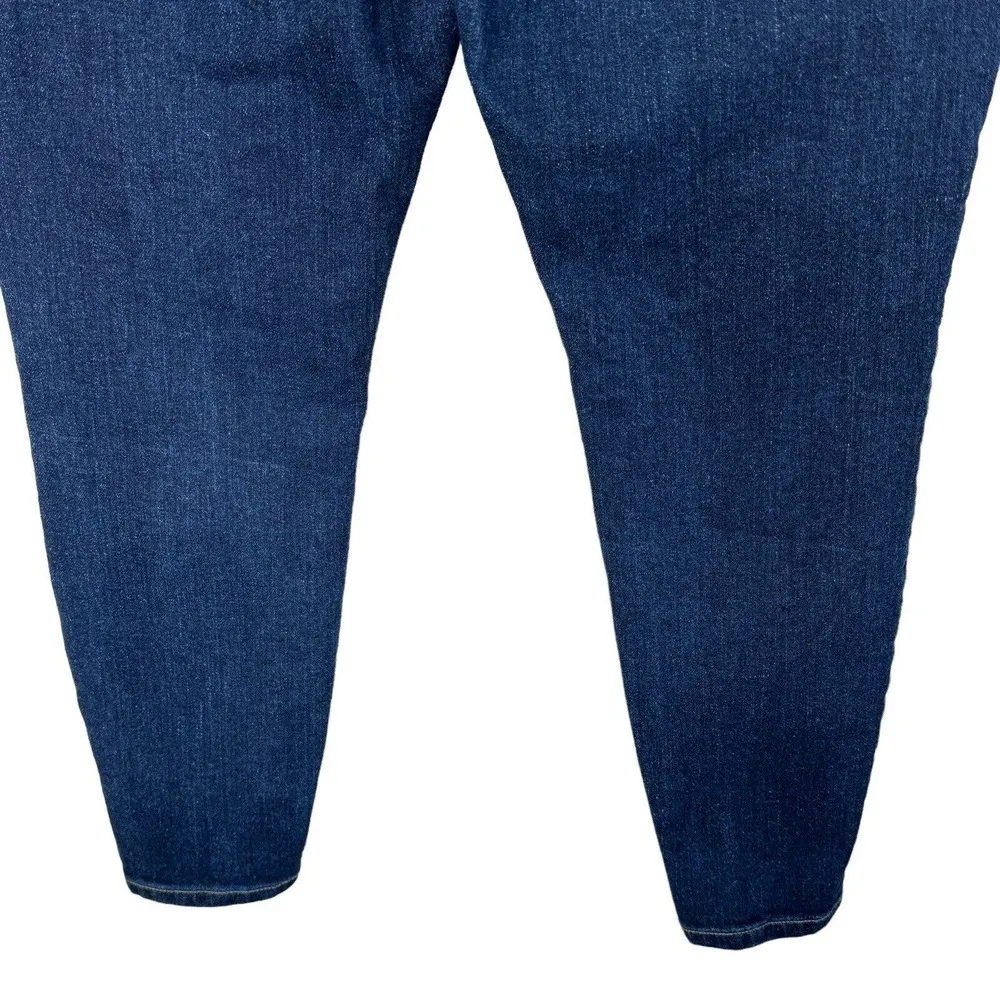 True Craft Juniors SZ 15 Skinny Jeans Distressed High-Rise Whiskered Dark Wash - Image 7