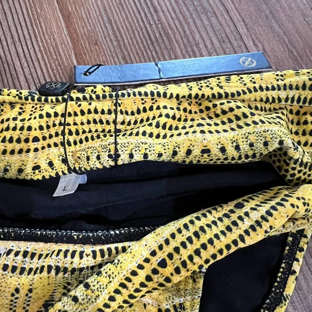 ViX by Paula Hermanny Bia Inka Tube Snake Print Bikini Bottom Size Large - Image 4