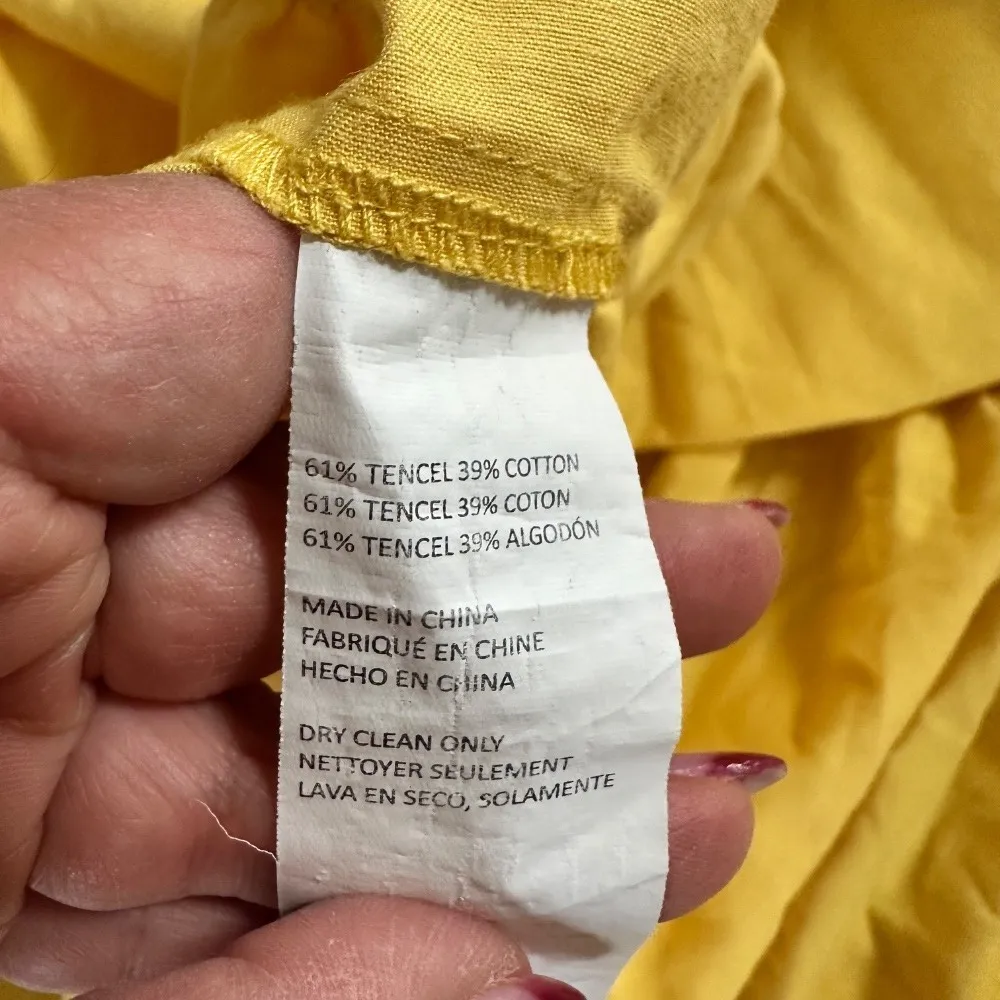 NWOT Derek Lam Yellow Twist Front Midi Dress RTR $365 Size US6/‎ IT42 Medium - Image 4