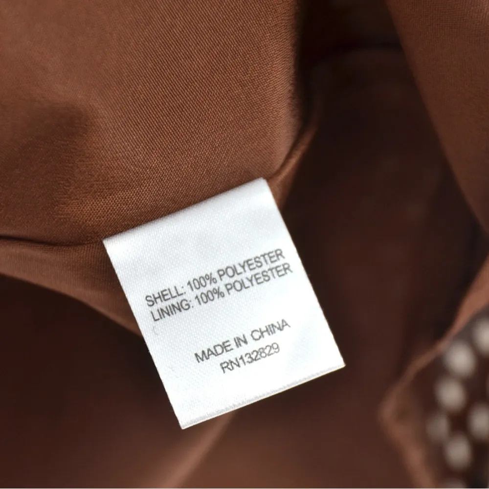 Lovers and Friends Nelly Draped Mini Dress Polka Dot Brown White Women's XS - Image 8